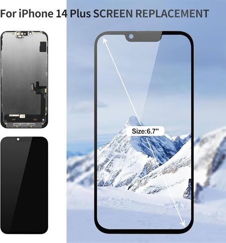 شاشة TFT لهاتف iPhone 14 Plus لهاتف iPhone 14 Plus محول رقمي LCD لهاتف iPhone 14 Plus مجموعة بديلة تعمل باللمس A2886 A2632 A2885 A2896 A2887 أسود in Saudi Arabia