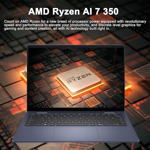 كمبيوتر محمول Dell Inspiron 14 Plus 2 في 1 مقاس 14 بوصة WUXGA Touch AMD 8-core Ryzen AI 7 350 ما يصل إلى 50 سطحًا (>i7-12700H) 16 جيجابايت DDR5 1 تيرابايت SSD بإضاءة خلفية لمصمم الأعمال الاحترافي Win11Pro Copilot+ AI in Kuwait