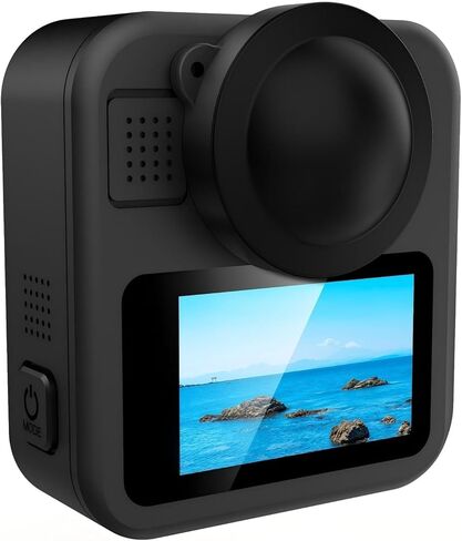 SEIKOUDANSI Camera Lens Cover for GoPro Max 2 360 2025 Action Camera, Universal Black, Portable Scratch-Resistant, Secure Fit, Durable Design in Saudi Arabia