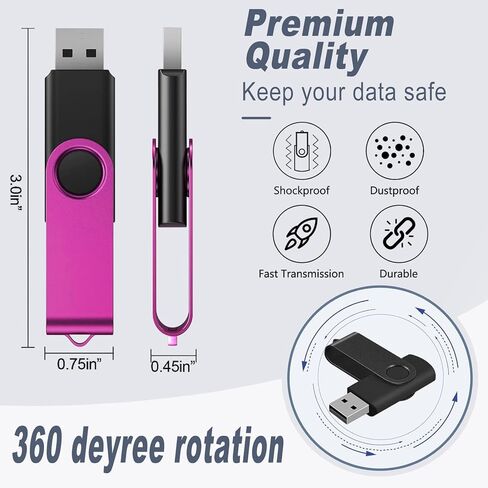 2GB USB Flash Drive 10 Pack 2 GB Thumb Drives TATMOHIK 2.0 USB Drive Bulk 2G Swivel Design Flash Drives Pack with LED Indicator 2 Gig Jump Drives Multipack Zip Drive Memory Stick PenDrive, Mixed Color in Saudi Arabia