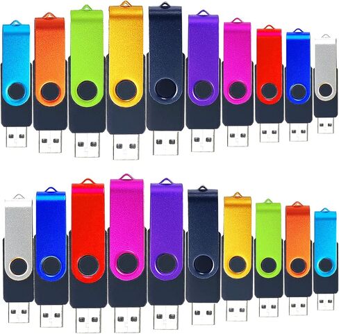 2GB USB Flash Drive 10 Pack 2 GB Thumb Drives TATMOHIK 2.0 USB Drive Bulk 2G Swivel Design Flash Drives Pack with LED Indicator 2 Gig Jump Drives Multipack Zip Drive Memory Stick PenDrive, Mixed Color in Saudi Arabia