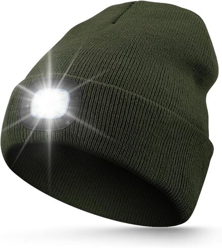 قبعة صغيرة للجنسين مع ضوء، قبعة مصباح أمامي LED قابلة لإعادة الشحن عبر USB، هدايا عيد الحب للرجال والنساء in Kuwait