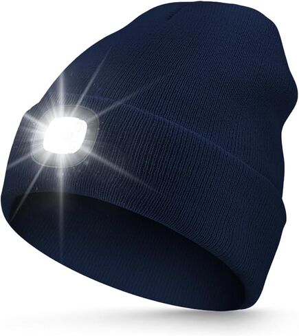 قبعة صغيرة للجنسين مع ضوء، قبعة مصباح أمامي LED قابلة لإعادة الشحن عبر USB، هدايا عيد الحب للرجال والنساء in Kuwait