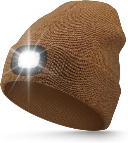 قبعة صغيرة للجنسين مع ضوء، قبعة مصباح أمامي LED قابلة لإعادة الشحن عبر USB، هدايا عيد الحب للرجال والنساء in Kuwait