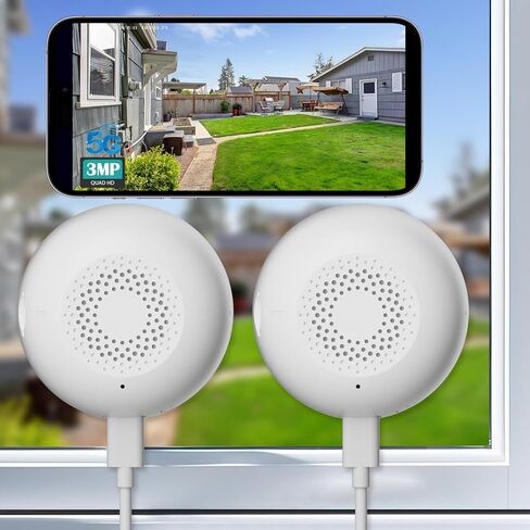 2K 3MP Window Camera,5G&2.4GHz WiFi AI Color Night Vision, Wireless Indoor Home Security Cam w/Motion Detection, 2-Way Talk, Alexa, 24/7 Recording, Zone Set, 10Ft Cable, Easy Install, 2-Pack in Saudi Arabia