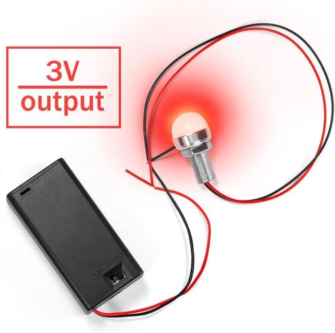 6PC 3V (2 x 1.5V) 2AA Battery Holder Enclosures with Wire Leads and On/Off Switch Lid in Front, 3 Volt Battery Case with Hook Verclo and Solder Seal Wire Connectors in Saudi Arabia