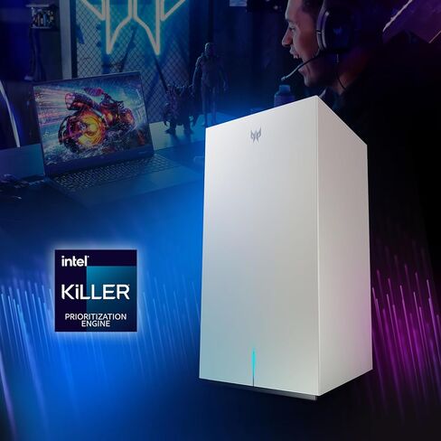 Predator Connect T7 Wi-Fi 7 BE11000 Mesh Gaming Router | Intel Killer Prioritization Engine | Up to 3000 Sq. Ft. | Up to 200 Devices | 2.5Gbps WAN & 2 x 1Gbps LAN | Lifetime Internet Security in Saudi Arabia