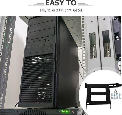 حامل معدني لمحرك الأقراص الصلبة SSD حامل فتحة توسيع Pci دعامة تثبيت لحالة الكمبيوتر المكتبي قفص القرص الصلب الميكانيكي المجوف مع مسامير للكمبيوتر الشخصي in Kuwait