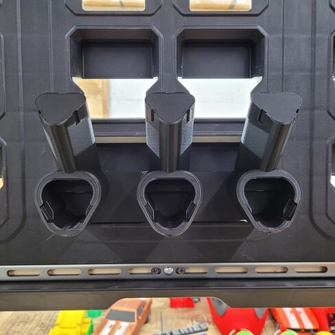 Fits Milwaukee Packout Wall Mount Plate Triple M12 Tool and Battery Holder Mount Black 1 Organizer in Saudi Arabia