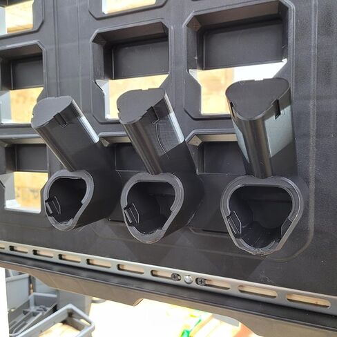 Fits Milwaukee Packout Wall Mount Plate Triple M12 Tool and Battery Holder Mount Black 1 Organizer in Saudi Arabia