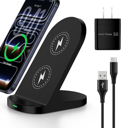 محطة شحن لاسلكية سامسونج سريعة الشحن لهاتف Galaxy S25 Ultra S25 FE S24 Plus Z Flip7 Fold7 S23، iPhone 17 Pro Max 16Plus، Pixel 10/9، مكتب قاعدة شاحن لاسلكي Android مع محول in Kuwait