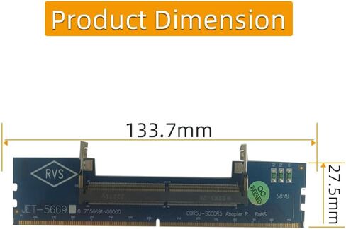 Mustpoint Laptop DDR5 RAM إلى SO DDR5 U-DIMM بطاقة محول سطح المكتب، جهاز اختبار الذاكرة SO DDR5 إلى محول DDR5 U-DIMM (أزرق) in Kuwait