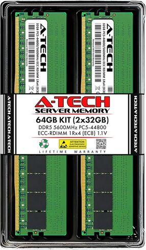 A-Tech 16GB RAM for ASUS ExpertCenter Pro ET900A X9 Workstation | DDR5 5600MHz PC5-44800 ECC RDIMM 1Rx8 EC8 1.1V 288-Pin ECC Registered DIMM Memory Upgrade in Kuwait