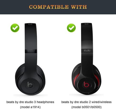 شريط قوس بديل لعصابة الرأس Studio 3 مثل ملحقات قطع غيار OEM Studio3 المتوافقة مع سماعات Beats من Dr. Dre Studio3/A1914 Studio 2 السلكية/اللاسلكية (B0500/B0501) (أسود غير لامع) in Kuwait