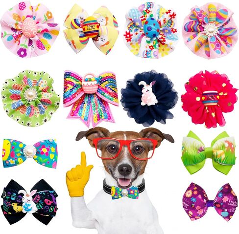 PET Show 12pcs عيد الحب الكلاب الصغيرة سحر ذوي الياقات الزهور علاقات القوس لعاشق عيد الحب أزياء حفلات الكلاب المتوسطة الكلب الكلاب الياقات ملحقات الاستمالة in Kuwait