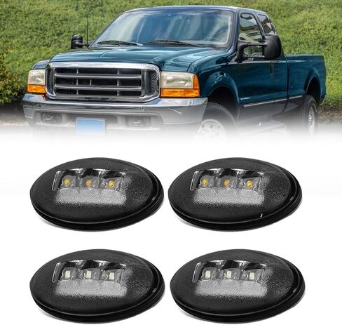Lens Chrome LED Side Marker Light fit 94-01 Dodge Ram 1500，94-02 Dodge Ram 2500 3500 w/Dually Fender Lamps 4Pcs Surface Mount Marker Lights in Saudi Arabia