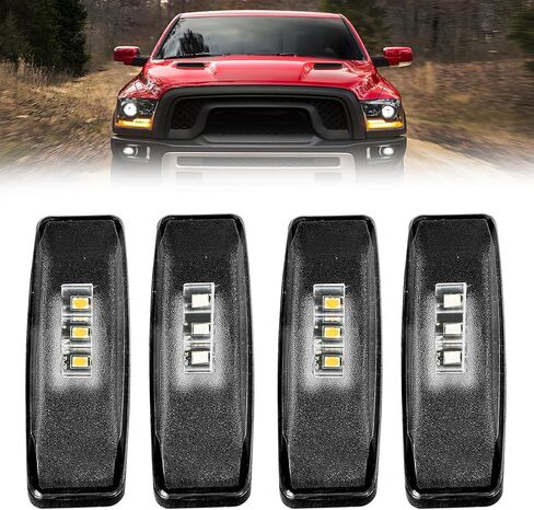 Lens Chrome LED Side Marker Light fit 94-01 Dodge Ram 1500，94-02 Dodge Ram 2500 3500 w/Dually Fender Lamps 4Pcs Surface Mount Marker Lights in Saudi Arabia