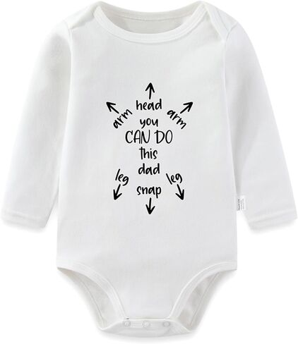 You Can Do this Dad Long Sleeve Baby Bodysuits, Papa Romper Playsuit Outfits Girls Boys 0-24 Months in Saudi Arabia