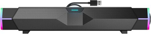 V18 Bluetooth & USB Smart Compability Computer Speakers for PC Desktop Monitor, Gaming PC Sound Bar, Superb Stereo Sound, with LED Lighting - Combine/Separate to Customize Your Desk in Saudi Arabia