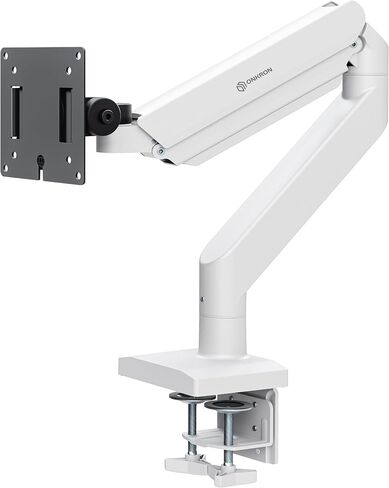 ONKRON Heavy Duty Monitor Arm for 13-55 Inch Flat & Curved Screens up to 55.1 lbs, Ultrawide Screen Arm with Adjustable Gas Spring, VESA 75x75-100x100, Single Monitor Mount for Desk Black-White in Saudi Arabia