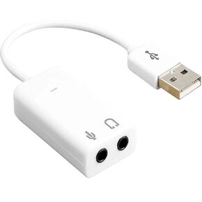 لبطاقة صوت الكمبيوتر المحمول Winndows Maic Llnux Pc مع سماعة رأس 3.5 ملم وميكروفون USBB Audlo Adaptier بطاقة صوت خارجية جديدة 2026 عالية لمكونات إلكترونية موثوقة ودقة وأداء مستقر in Kuwait
