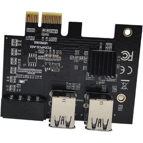 بطاقة محول تمديد Pci e Riser USB 3.0 مع 4 فتحات Pci e، موسع سريع للتعدين وتوسيع الكمبيوتر، متوافق مع أجهزة الكمبيوتر المكتبية ومحطات العمل in Kuwait