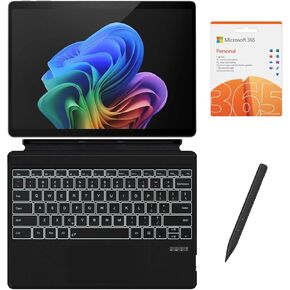 كمبيوتر لوحي Microsoft Surface Pro 13 بوصة 3K 120 هرتز OLED يعمل باللمس 2 في 1، 12 نواة Snapdragon 45 Tops NPU، ذاكرة الوصول العشوائي 16 جيجابايت 512 جيجابايت SSD، لوحة مفاتيح بإضاءة خلفية، قلم ستايلس، MS 365، بطارية 14 ساعة، Win 11 Pro (متجدد) in Kuwait