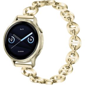 Dhwazz Women Band for Venu 4 41mm Smart Watch، أساور من الفولاذ المقاوم للصدأ حزام مجوهرات أنيق لـ Garmin Venu 3S 2S / Vivomove 3S / Forerunner 265S in Kuwait