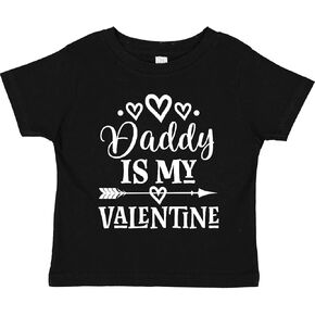 inktastic Daddy is My Valentine Girls Toddler T-Shirt in Saudi Arabia