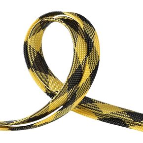 Braided Wire Loom Sleeve - Pet Proof Chew Resistant Cable Wrap, High Density Expandable Cable Sleeving for Automotive Wire Harness & PC Computer Case 16.4ft (Black Yellow, 16mm (5/8")) in Saudi Arabia