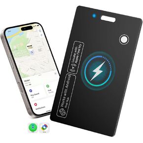 2026 بطاقة تعقب المحفظة ذات النظام المزدوج القابلة لإعادة الشحن، متوافقة مع Apple Find My & Google's Find Hub، محدد موقع العنصر، متتبع حجم بطاقة الائتمان، مقاومة للماء وخفيفة (أسود، أبيض) in Kuwait
