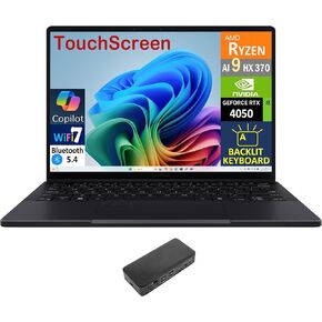ASUS ProArt PX13 AI Gaming 2-in-1 Laptop 13.3" Touchscreen AMOLED 2.8K Display (AMD Ryzen AI 9 HX 370, 32GB LPDDR5X, 2TB M.2 PCIe SSD, Backlit KB, WiFi 7, Webcam, Win 11 Home) w/USB-C Dock in Kuwait