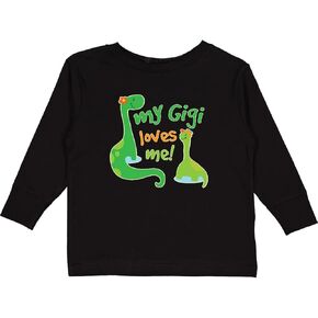 inktastic My Gigi Loves Me Grandson Dinosaur Toddler Long Sleeve T-Shirt in Kuwait