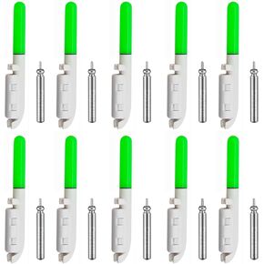 10 Pcs LED Night Fishing Rod Tip Lights - Late Night Bite Indicators, Color-Changing Flashing Alarm Lights & Fluorescent Sticks in Saudi Arabia