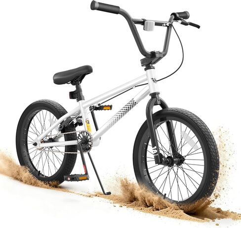 دراجة KORIMEFA Freestyle BMX مقاس 18 20 بوصة للأطفال الأولاد دراجة خدعة لعمر 7-12 عامًا، يمكن أن تختار Pro Pegs/Guro، إطار فولاذي عالي العشرة، من مستوى المبتدئين إلى الدراجين المتقدمين in Kuwait
