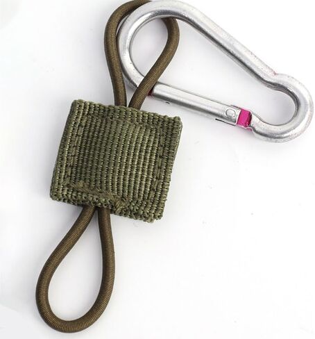 3PCS Green Outdoor Tactical Backpack Elastic Binding Buckle,D-Shaped Climbing Carabiner in Saudi Arabia
