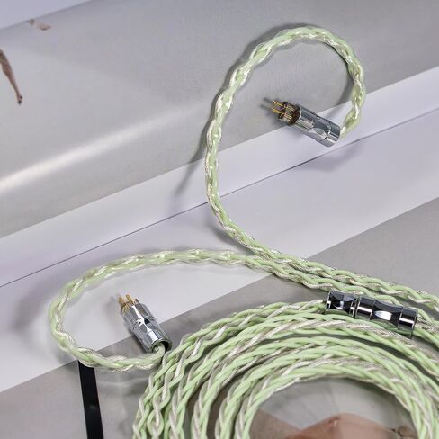 كابل ترقية Yongse YS12 HiFi | جديلة مختلطة 8 جدائل و7N OCC مطلية بالفضة لـ Tangzu 7 هرتز IEMs | 0.78 دبوسان (4.4 ملم متوازن، وردي) in Kuwait