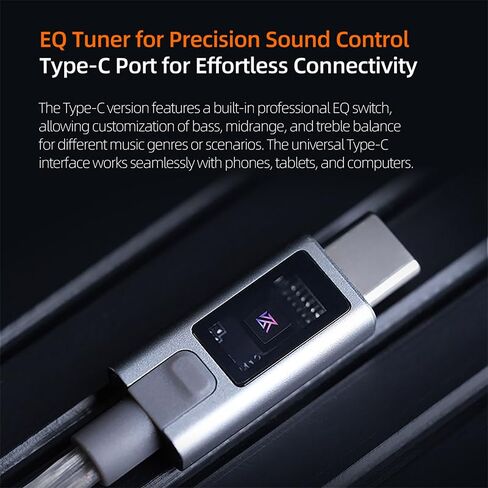 KZ-M2 Dual Mic Silver-Plated Type-C Earphone Upgrade Cable with Professional-Grade Dual Microphone Array for KZ C Pin Series in-Ear Headphones (USB-C) in Saudi Arabia