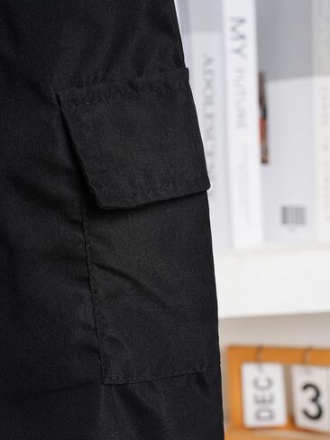 2 Piece Boy's Outfit Set Graphic White Black Button Shirt and Cargo Pants Casual for Boys Clothing Set(4-7) in Saudi Arabia