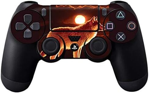 غلاف MightySkins متوافق مع وحدة تحكم Sony PS4 - Sunset Wolf | غطاء ملتف واقٍ ومتين وفريد ​​من نوعه من الفينيل | سهل التطبيق والإزالة وتغيير الأنماط | صنع في الولايات المتحدة الأمريكية in Kuwait