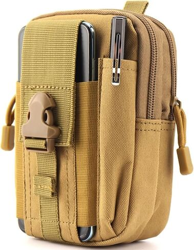 Tactical Molle Admin Pouch, Utility EDC Tool Pouch Small Phone Bag Double Capacity Mini Tactical Belt Bag Phone Holder Waist Pack for Outdoor Hiking Camping in Saudi Arabia
