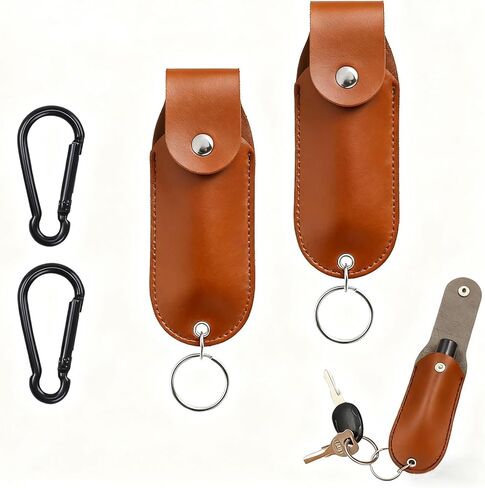 2 Pcs Spray Pouch Professional Spray Protective Holster Portable PU Leather with Keychain for Women in Saudi Arabia