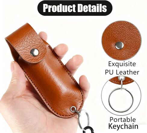 2 Pcs Spray Pouch Professional Spray Protective Holster Portable PU Leather with Keychain for Women in Saudi Arabia
