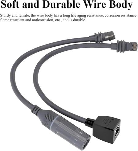 2 قطعة كابل إيثرنت للطبق وجهاز التوجيه RJ45 محول 1200 ميجابت في الثانية نقل البيانات IP68 مقاوم للماء مناسب للقمر الصناعي Starlink Gen3 in Kuwait