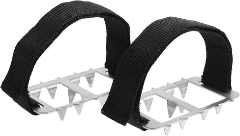 Luxshiny Non-Slip Ice Gripper with Spikes for Hiking and Mountaineering Snow Crampon Shoe Covers with Elastic Strap Lightweight Outdoor Traction Cleats for Running Walking and Ice Fishing in Saudi Arabia
