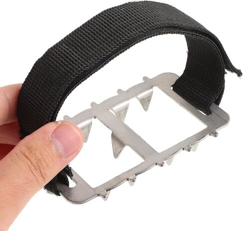 Luxshiny Non-Slip Ice Gripper with Spikes for Hiking and Mountaineering Snow Crampon Shoe Covers with Elastic Strap Lightweight Outdoor Traction Cleats for Running Walking and Ice Fishing in Saudi Arabia