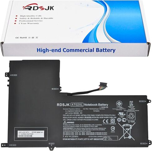 بطارية AT02XL متوافقة مع HP ElitePad 900 G1 Table HSTNN-C75C HSTNN-IB3U 685368-1C1 AT02025XL D3H85UT D7X24PA 685368-1B1 685987-001 99TA026H HSTNN-DB3U 7.4V 25Wh in Saudi Arabia