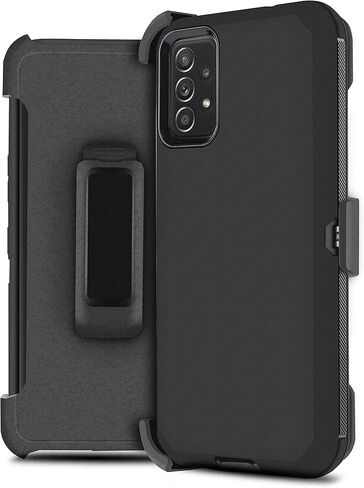 Compatible with Samsung Galaxy A23 5G Case, with Belt Clip Holster Heavy Duty Rugged Shockproof Full Body Protection Kickstand Phone case for A23 4G (Black) in Saudi Arabia