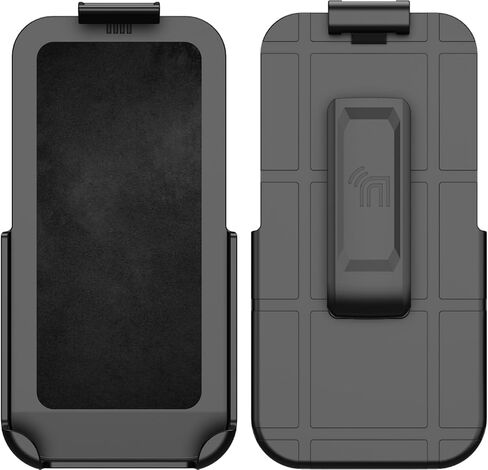 Holster for iPhone 17 (Made to Fit Most Cases), Nakedcellphone Ratchet Belt Clip Holder Case with Secure Latch - Black in Saudi Arabia