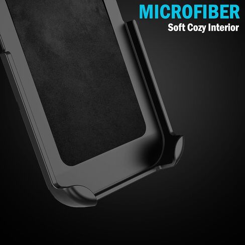 Holster for iPhone 17 (Made to Fit Most Cases), Nakedcellphone Ratchet Belt Clip Holder Case with Secure Latch - Black in Saudi Arabia